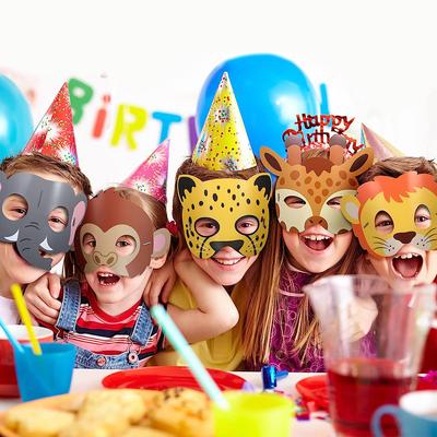 Kindertag Cartoon Tier Papiermaske Rollenspiel Partymaske Spiel Kindergeburtstag Verkleidung Maskerade Zubehör