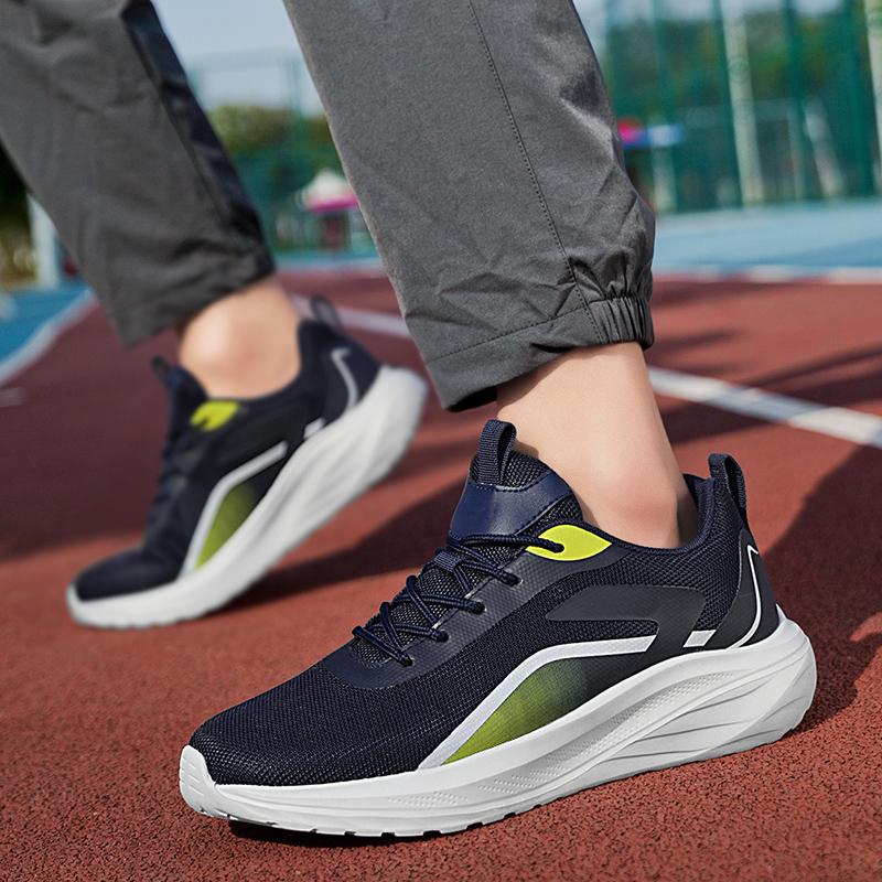Men’s Black Sports Shoes Grey Running Sneakers Shoes Students Over Sized Jogging Shoes Light Weight