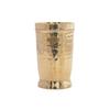 Pure Brass Glass Tumbler with Hammered Beeded Design, for Drinking Serving Water, Yoga & Ayurveda, Volume-270 ML, 1 Piece