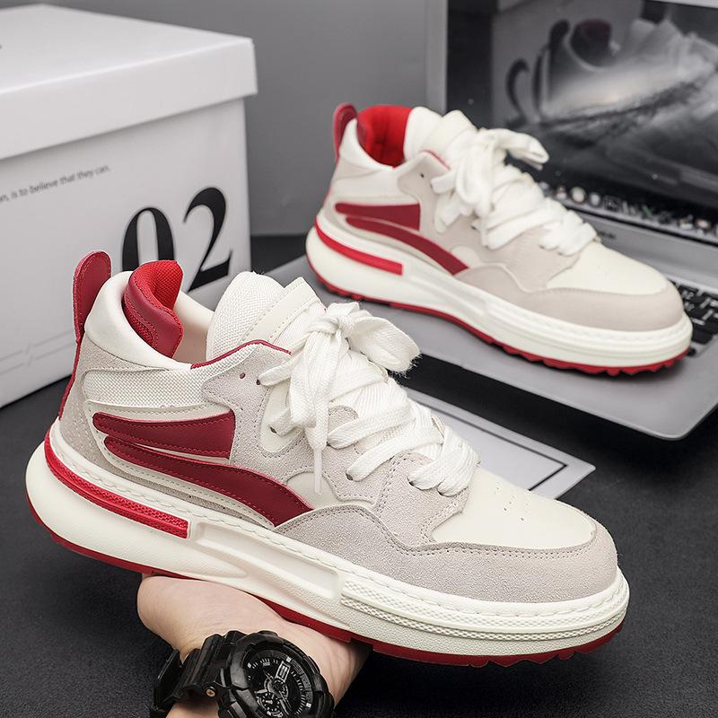 

Men s Shoes New Summer Casual Versatile Shoes Thick Sole Dad s Shoes Soft Sole Height Enhancing Little White Fashionable Trendy Shoes 44