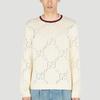 Gucci Sweaters Men's Ecru Crew Neck Moderate Other 740501-XKC4L-9275