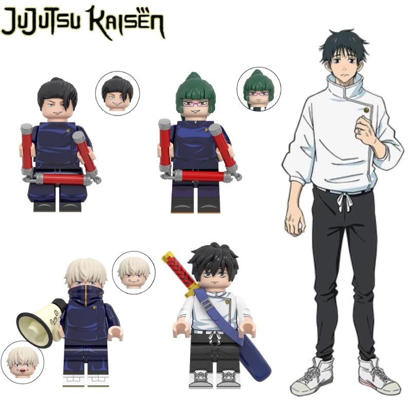 Wm6140 Serie Cartoni Animati Jujutsu Kaisen Zenin Maki Inumaki Puzzle per Bambini Blocchi da Costruzione Confezione)