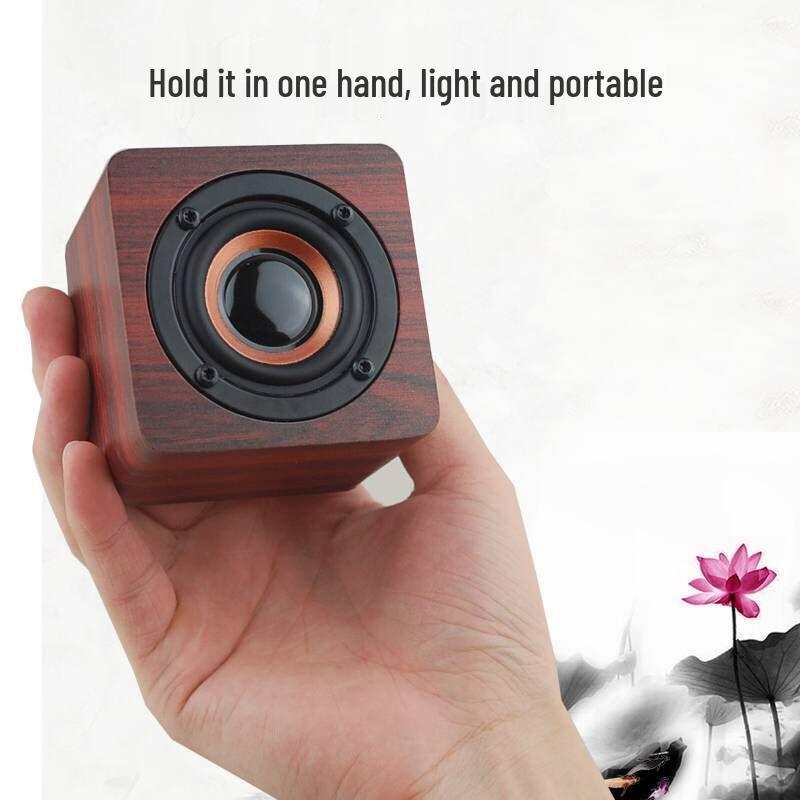 Q1 Portable Retro Wooden Bluetooth Speaker - Mini Subwoofer & Creative Gift