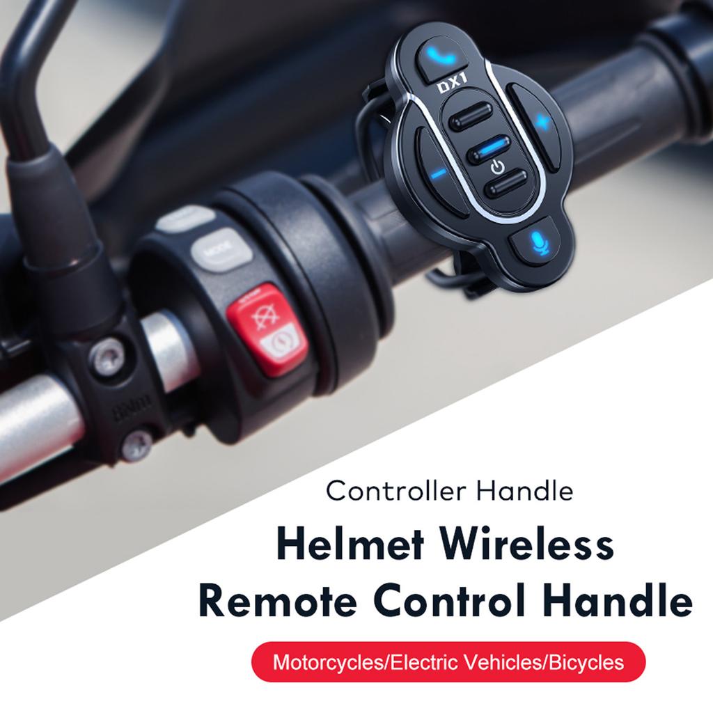 Motorcycle BT Controller Handlebar Remote Waterproof Call Music Controller Voice Assistant Media Button Remote for