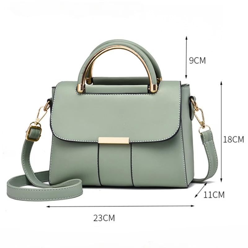 Borsa semplice per donna Borsa a tracolla in pelle PU Borsa alla moda con manico piccolo Borsa a tracolla firmata Borsa a mano per la spesa quotidiana da donna
