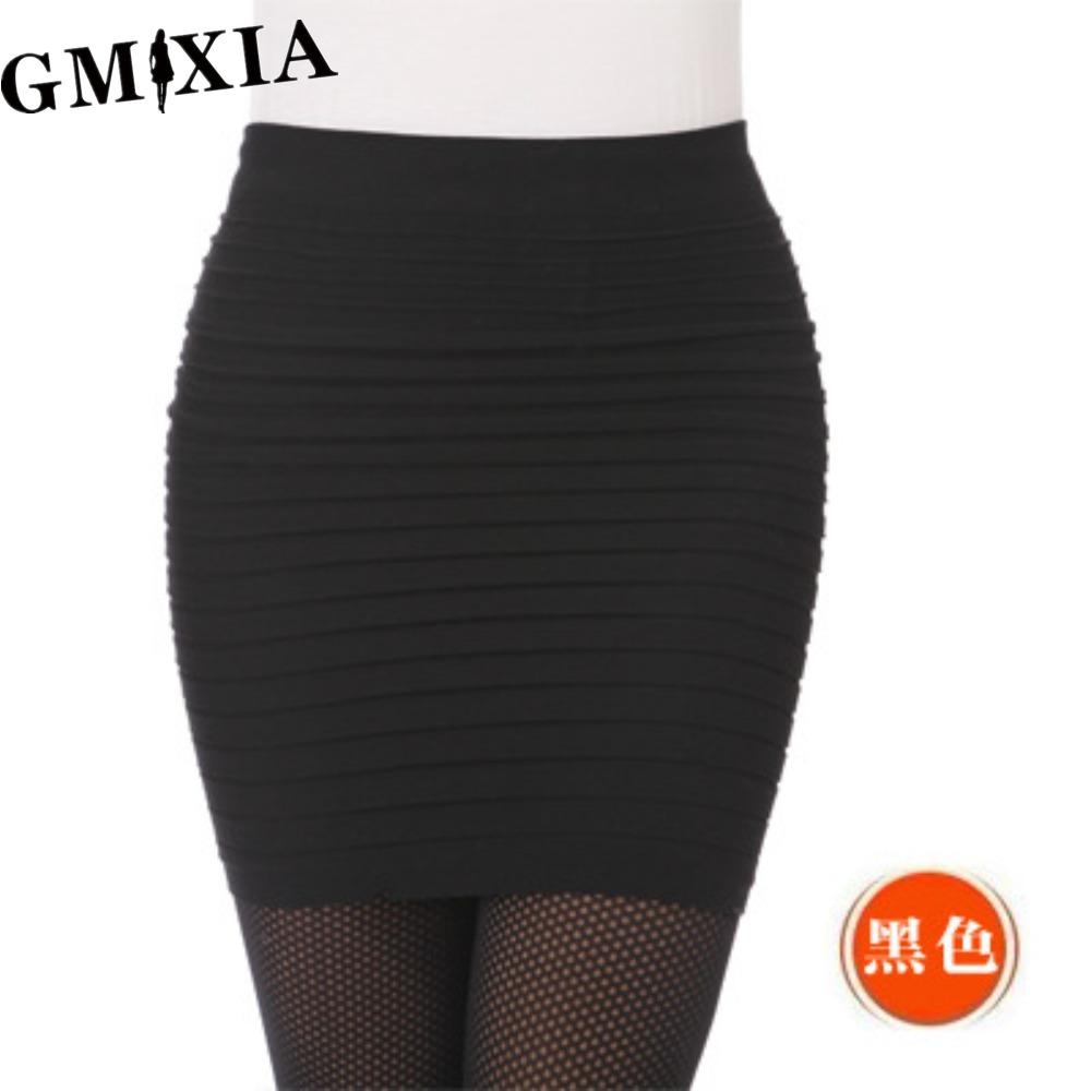 GMXIA Women's Fashion Casual Solid Color Print Summer Spring Skirts