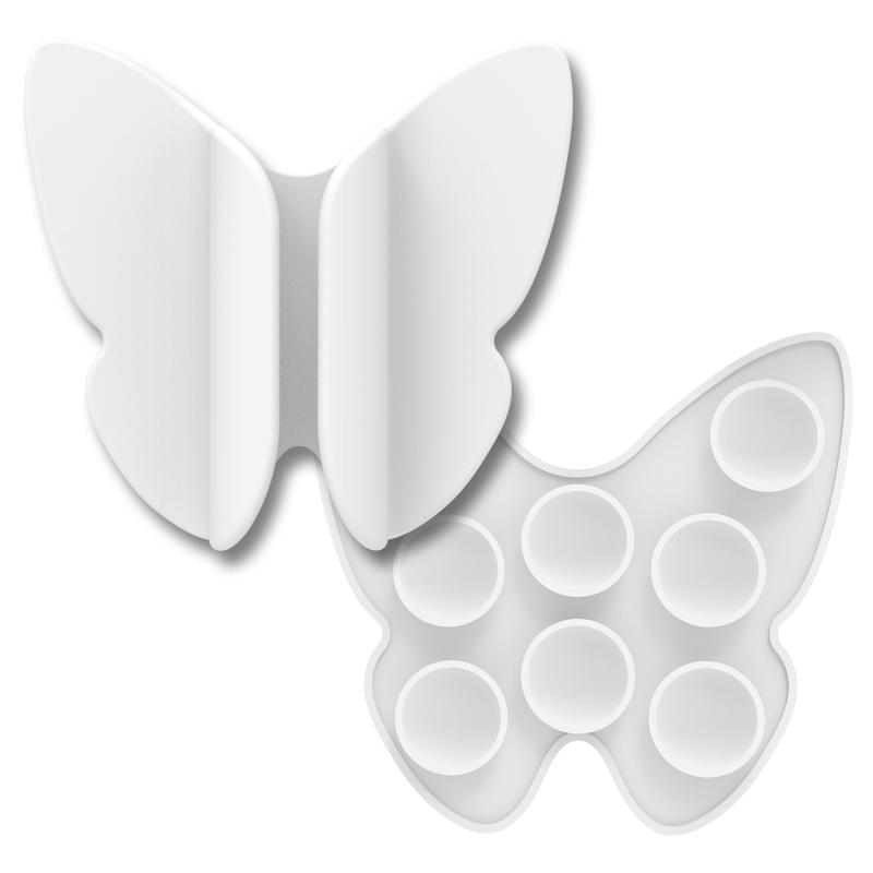 Suction Cup Silicone Phone Lipstick Holder Anti Loss Butterfly Shape Lip Gloss Phone Case Multifunctional Lipstick Phone Holder