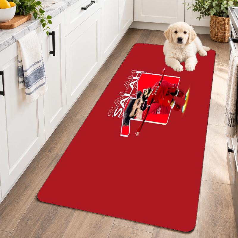 Flannel Kitchen Mat Mohamed Salah Soft Area Rug Non Slip Floor Carpet Home Decoration