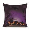Halloween Linen Pillow Cover Printed Pillow Cover