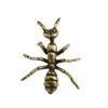 Retro Ant Ornament Copper Insect Tea Pet Figurines Miniatures Antique Brass Crafts Cute Home Decoration Gifts