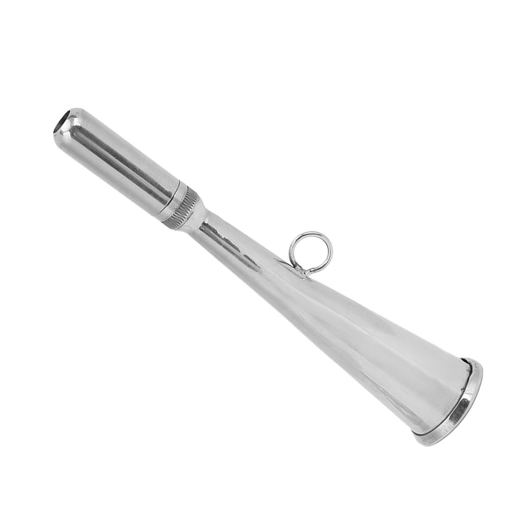 Fog Horn Removable Mouthpiece Stainless Steel Clear Sound Lightweight Portable Handheld Foghorn for Marine Boats