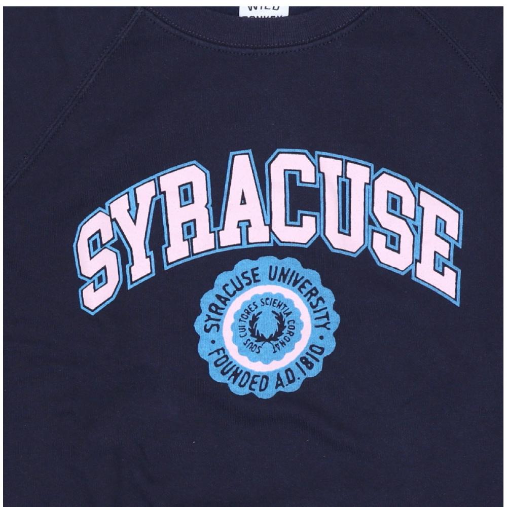 Wild Donkey Unisex Sweatshirt Deep Navy Syracuse Lettering Logo