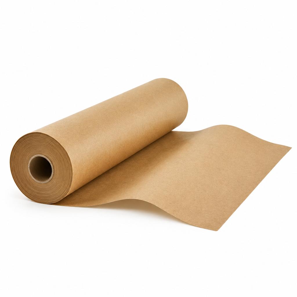 Rollo de Papel de Hornear, Marrón 30 cm x 5 m Hoja para Bandejas de Horno, Cestas de Freidora de Aire, Pasteles, Galletas y Envoltura de Cocina