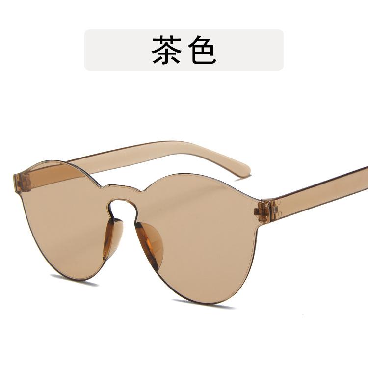 Candy Color Stylish Female Sunglasses European American Style Oval Shape Women Sun glasses Model Show Sunglasses for Women