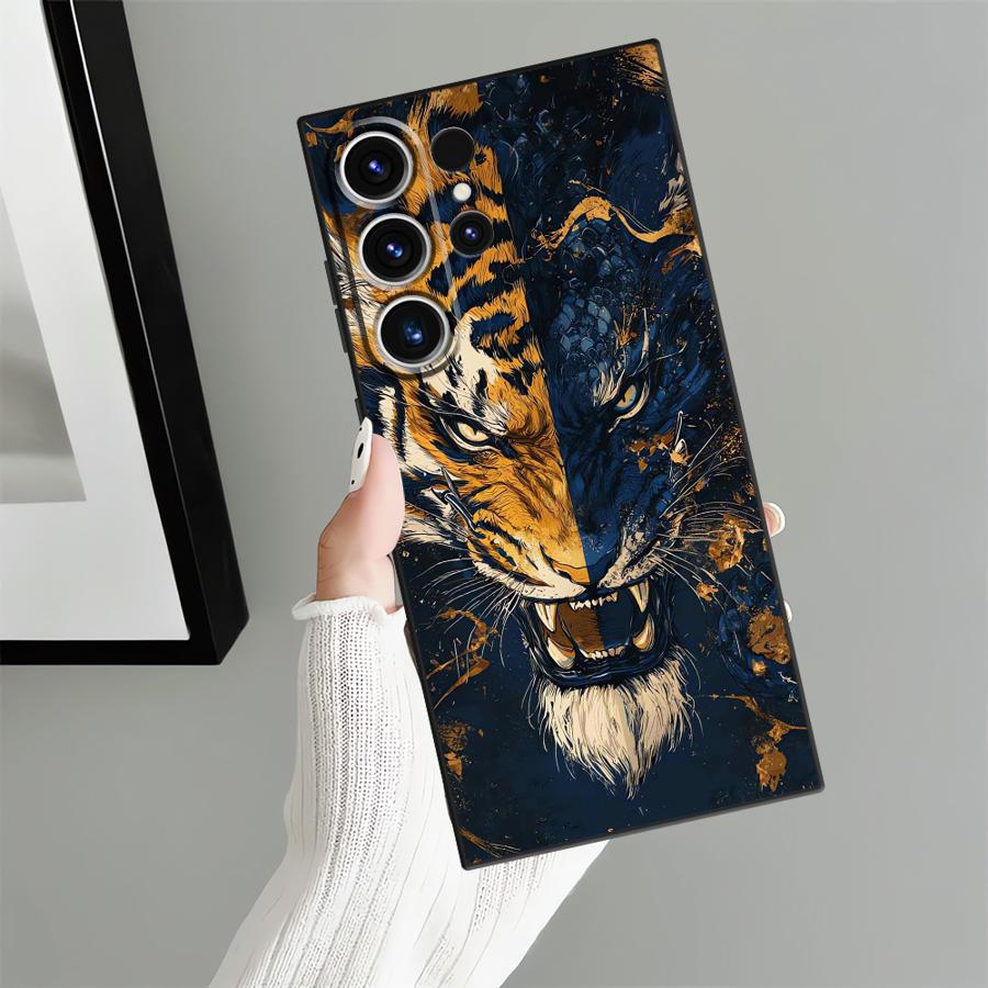 Dragon Tiger Case for Samsung Galaxy S25 Ultra S10 S9 Note 20 Ultra 8 9 10 S21 FE S24 Plus S20 S23 Cool Funda Phone Cover