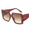 Vintage Oversized Square Gradient Sun Glasses Women Luxury Brand Outdoor Design Fashion Large Legs Sunglasses Lunette eil