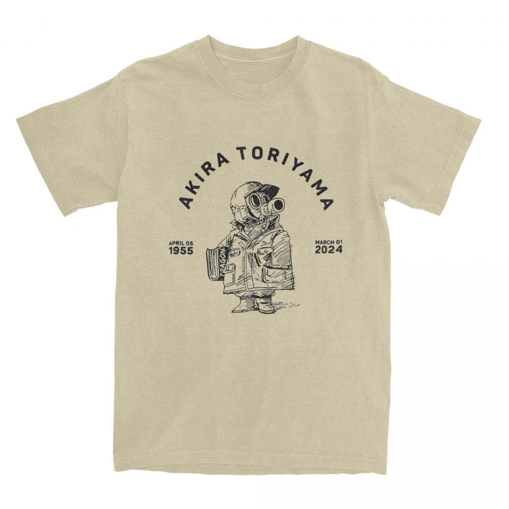 RIP Akira Toriyama 1955  2024 TShirts Men Cool Pure Cotton Tee Shirt Round Collar Short Sleeve T Shirt Plus Size Clothes