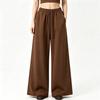 Fleece Women's Pants Solid Color Casual Versatile Wide-footed Pants Sweatpants Loose Outer Trousers