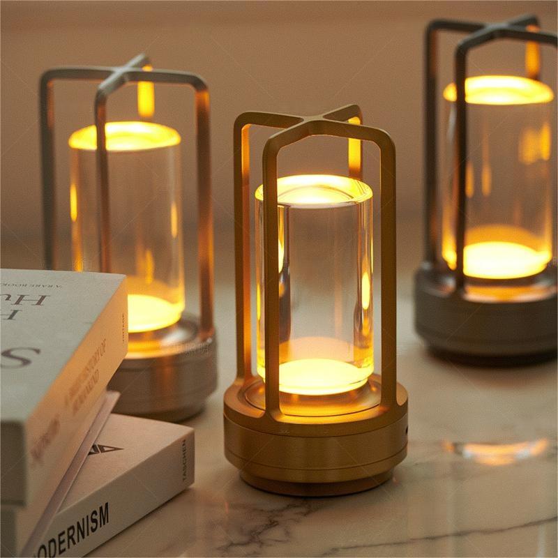 Cross Rechargeable Table Lamp 2000 Mah Desktop Night Light Touch Atmosphere Light USB Camping Light Outdoor Home