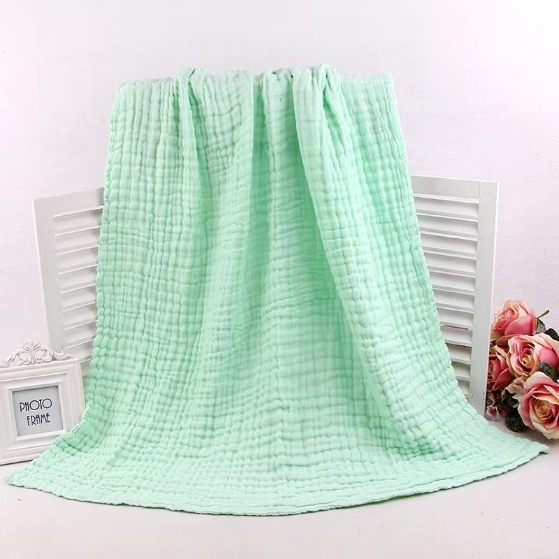 Baby Bubble Cotton Children's Quilt Bath Towel 6 Layers Cotton Gauze Soft Skin-friendly Water-absorbing Plain Newborn Bath Towel