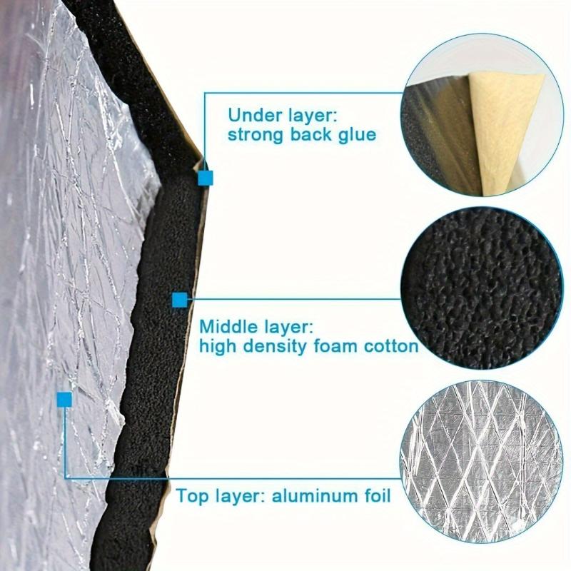 10Pcs Car Sound Insulation Door Sound Deadener Heat Insulation Engine Hood Heat Insulation Drain Pipe Sound Reduction Pads