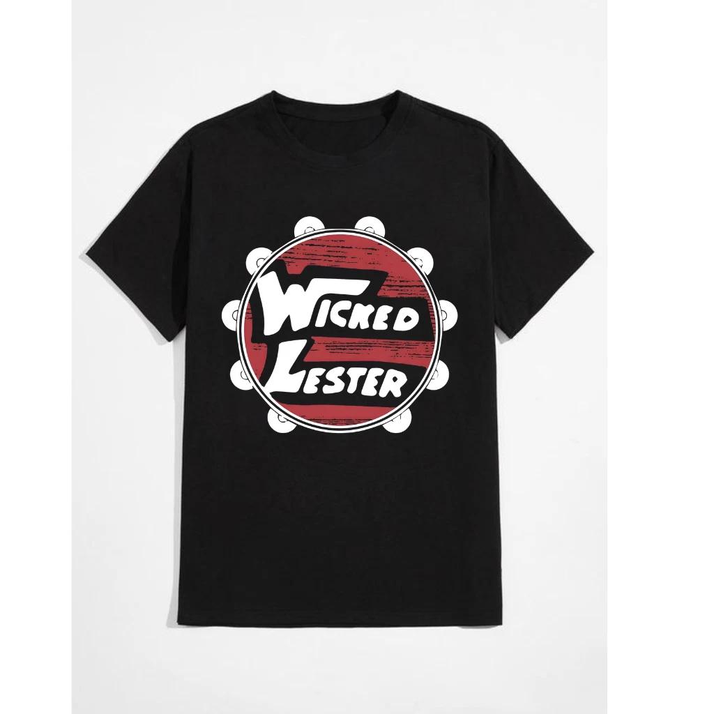 **Wicked Lester Logo Heavy Cotton Black T-Shirt – All Sizes** 3XL