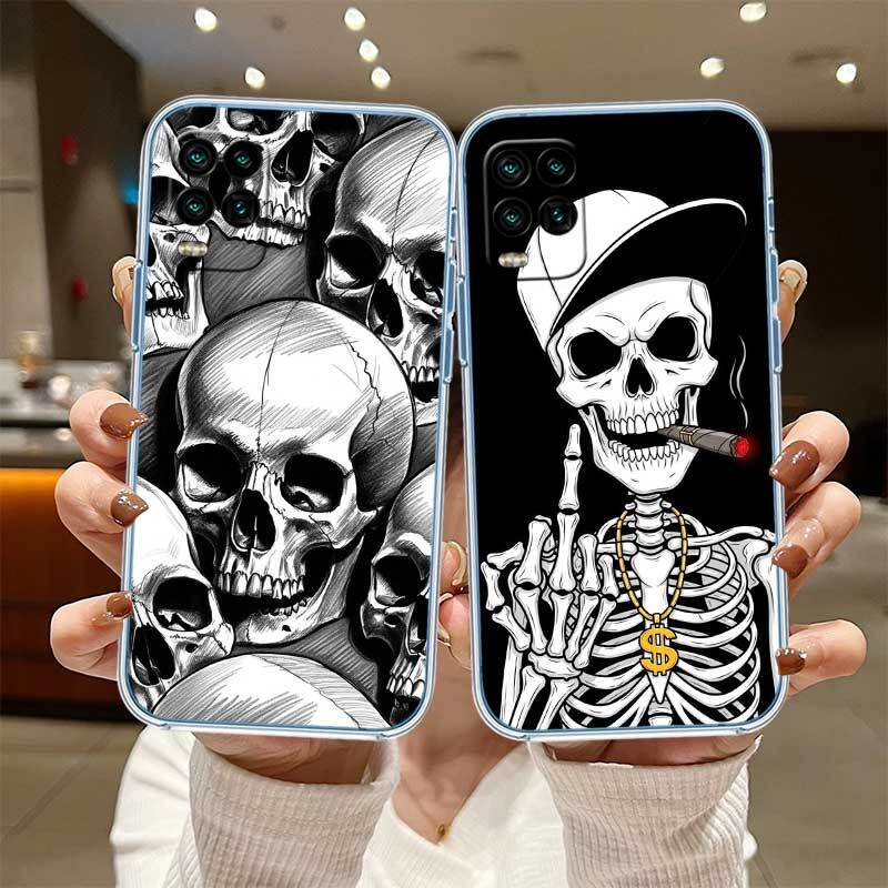 Skeleton Skull Phone Case for Motorola Edge 20 30 S30 40 50 Fusion Lite Plus Pro Ultra Neo One Action Zoom Hyper Power Macro Vision