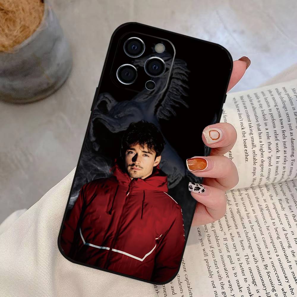 Sports Charles Leclerc Phone Case For iPhone 17, 16,15,14,13,12,11 Plus,Pro Max, Others Soft Black Cover