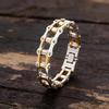 Pulsera Punk de Cadena de Motocicleta Rock Niche para Hombres - Acero Inoxidable Estilo Europeo Americano