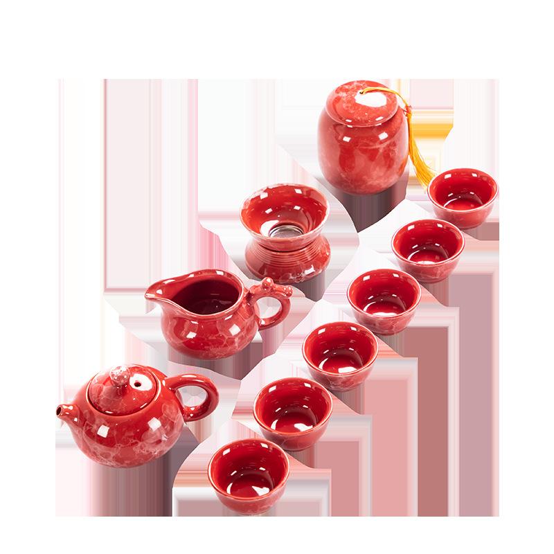 Ceramic tea set printing small gifts for customers, gift box, business company opening event gift set