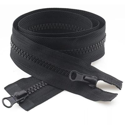 Cremalleras de resina de doble cabezal con extremo abierto, n.° 5, para coser chaquetas, sacos de dormir, carpas, accesorios, cremalleras de 60 a 120 cm