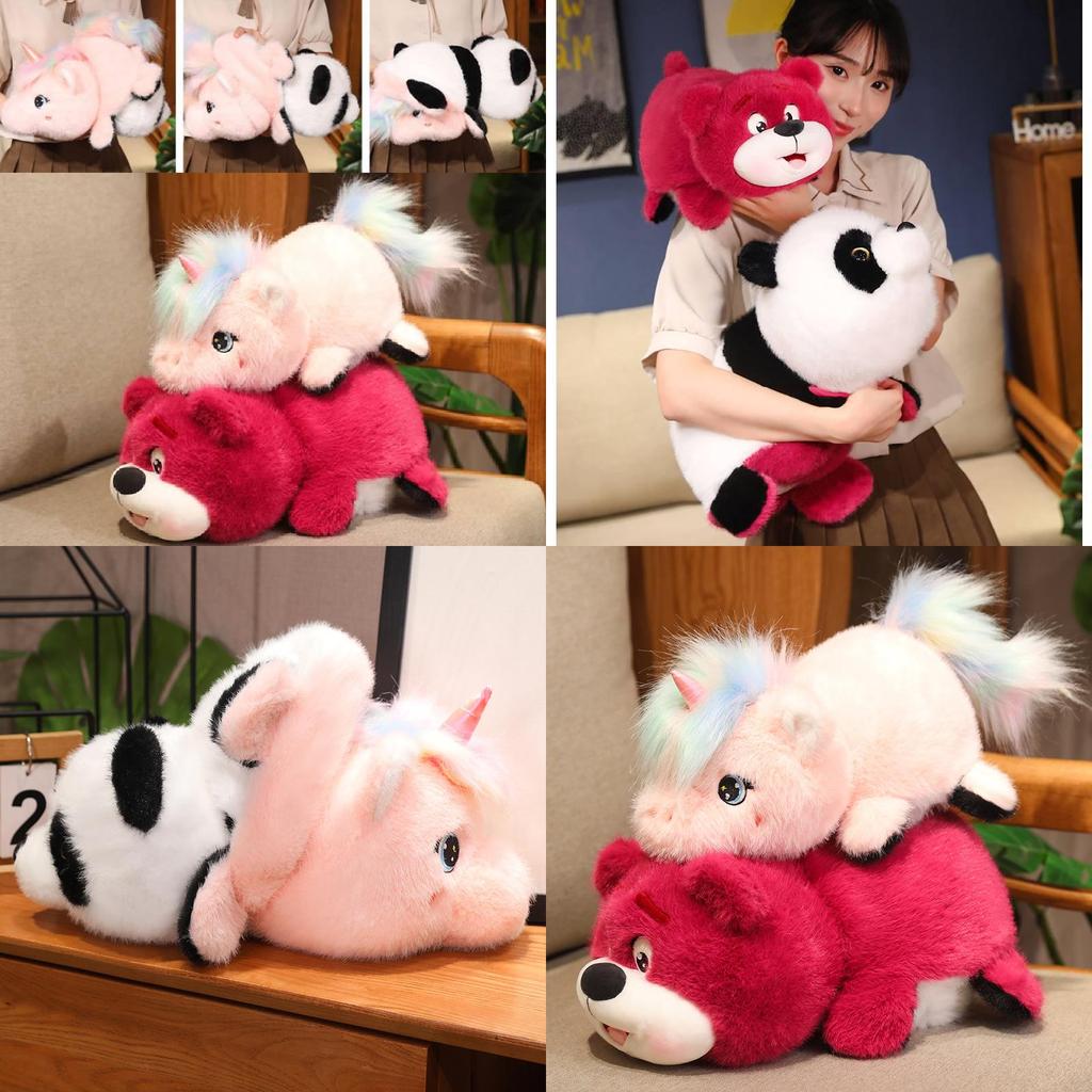 Adorable Flip Panda Plush Toy Cartoon Unicorn Style Perfect For Birthday Gifts For Girls
