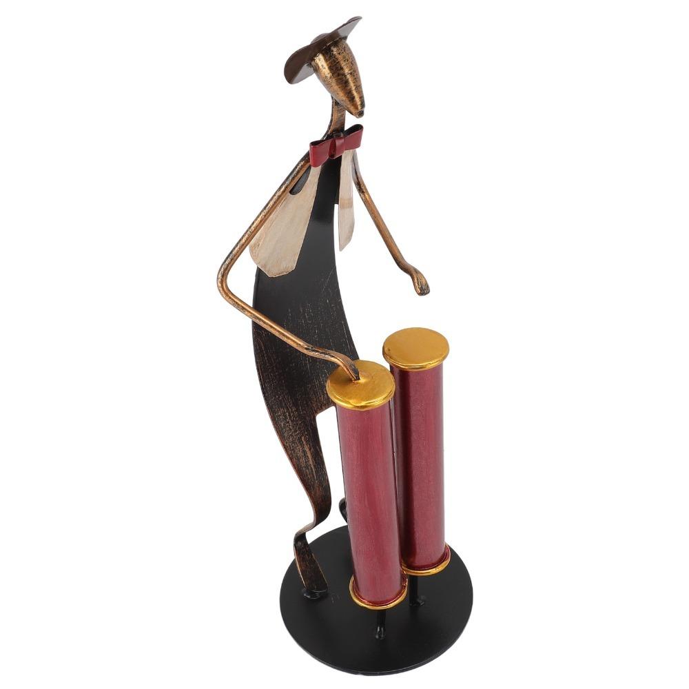 Iron Alloy Drum Player Sculpture Modern Abstract Decorative Sculpture Ornament Living Room