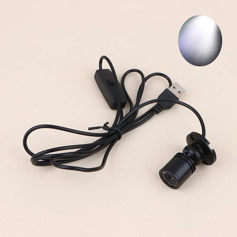 LED USB 5V 3W Led Spot Light Surface Mounted Cabinet Showcase Counter Jewelry Lamp Rotatable Angle Ceiling Mini Spotlight