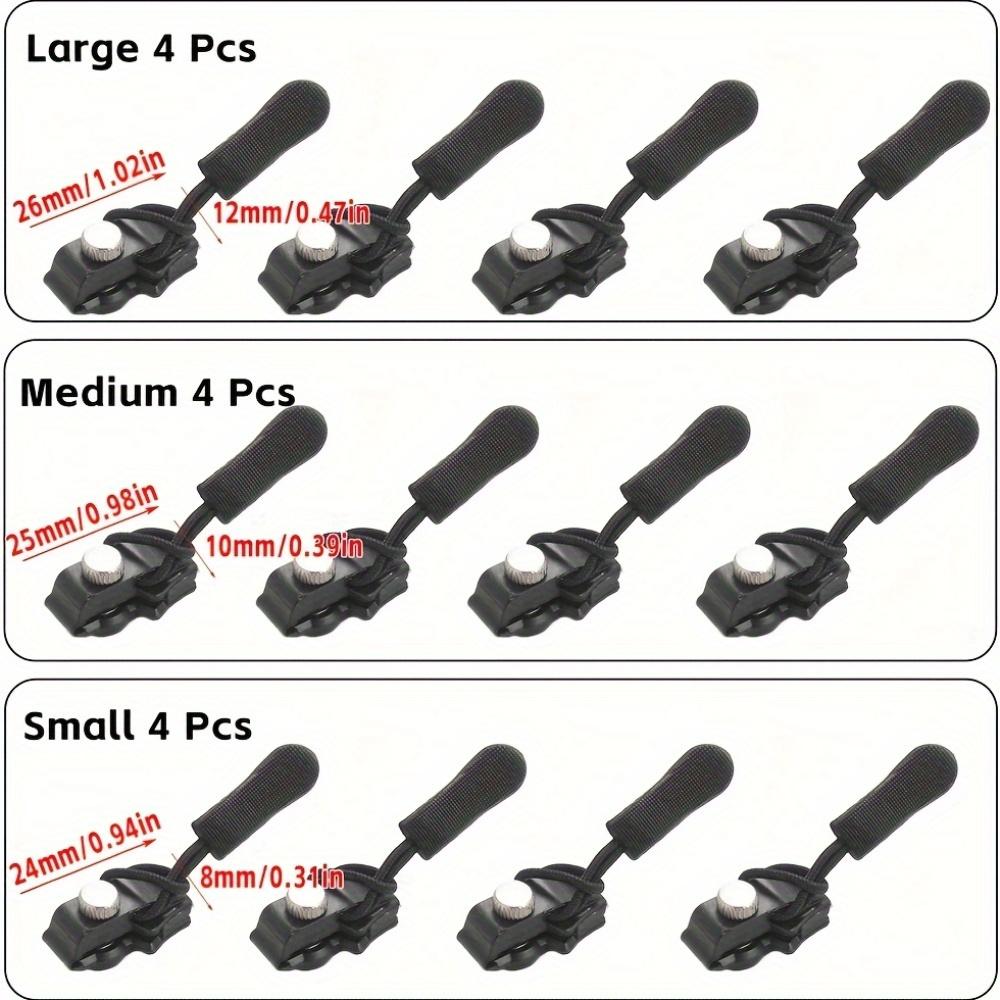 2pcs Universal Zipper Repair Kit Metal Replacement Sliders for Luggage, Backpacks Clothing
