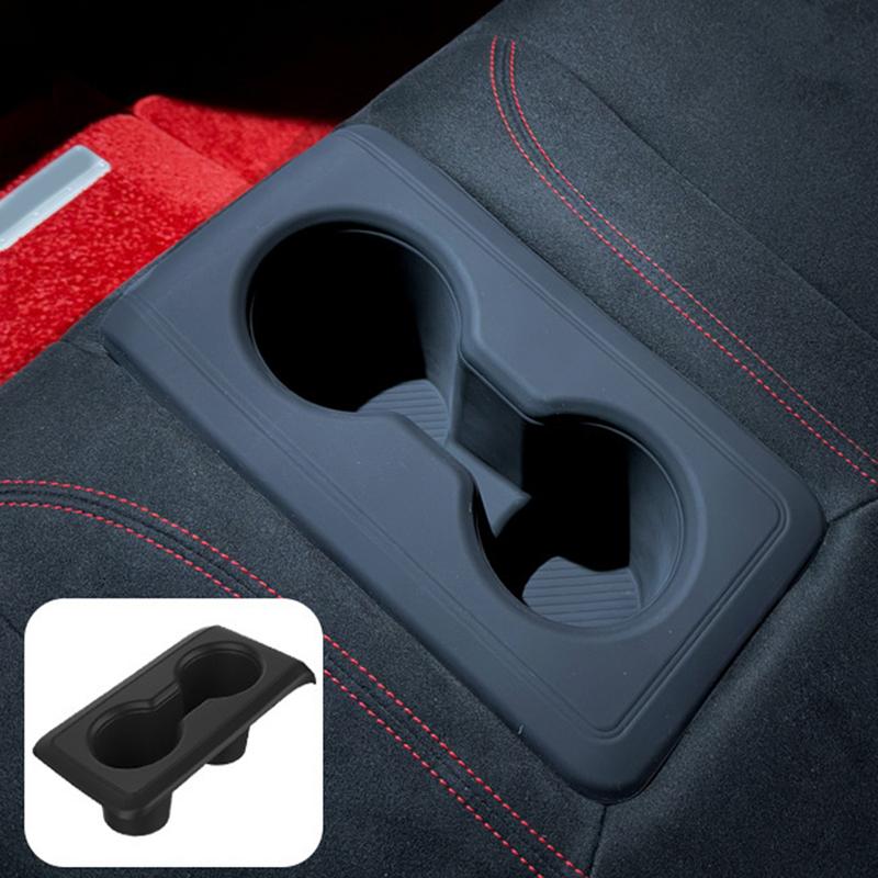 Silicone Anti Slip Rear Cup Holder Cover for Honda Civic FL5 2022 2025 Waterproof and Removable Mat for Car Interior Care