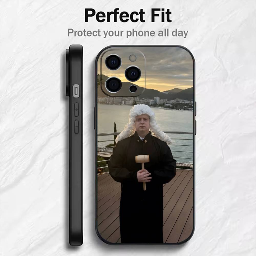 

M-Mellstroy Russian Internet Celebrity Phone Case For iPhone17,16,15,14,13,12 Plus,Max Soft Silicone Black Cover iPhone15