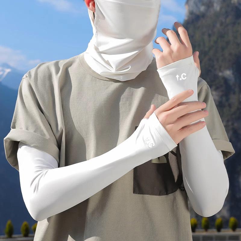 Lightweight Sun Arm Sleeves Breathable Cooling Effect Uv Protection Arm Sleeves Elastic Upf 50+ Ice Silk Arm Sleeves Outdoor