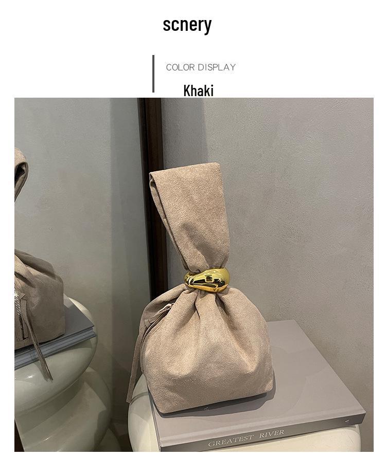 Niche Women's 2025 Trendy Autumn/Winter Retro High-End Bucket Bag