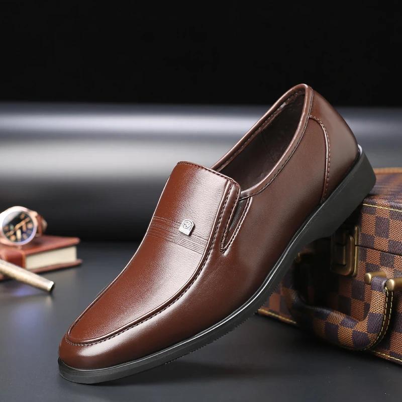 2024 Men's Leather Shoes Autumn New Formal Shoes Men Big Size Dress Shoes Black Oxford Shoes for Men Zapatos De Hombre