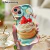 Phone Case: 2D Flat Design, Suitable for iPhone 18 17 16 15 14 13Pro Protective Case, Strawberry Cherry Muffin, Perfect Christmas and Halloween Holida