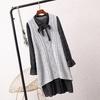 Women's V-Neck Sweater Vest & Knitted Top Set - Mid-Length, Thickened, Korean Style, Sleeveless for Autumn/Winter 2024