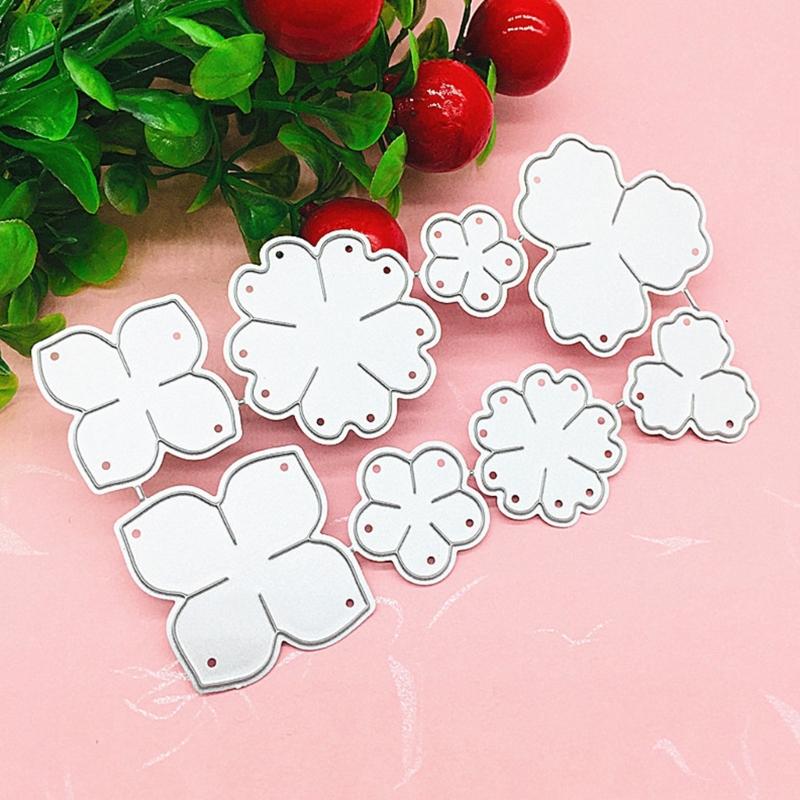 Floral Cutting Dies Embossing Die Cuts Template for Kid Gift Card Making DIY Paper Craft Scrapbooking Photo Album