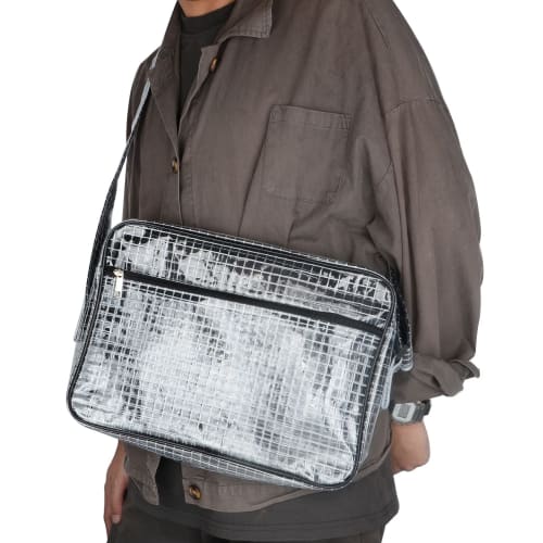 NOTAG Clean Bag, Engineer's Shoulder Bag, Anti-Static, Transparent, Waterproof, Durable PVC Tool Bag for Clean Rooms, Visible Contents, Work, Construc