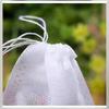 100 Pcs Disposable Tea Filter Bags Food Grade Nonwoven Drawstring Leak Proof for Herb Spice Cooking Sachets