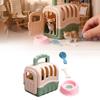 1:12 Scale Nest Pet Dog Crate Pretend-Play Kid Playset Pet Realistic Dollhouses Pet Dog Bowl