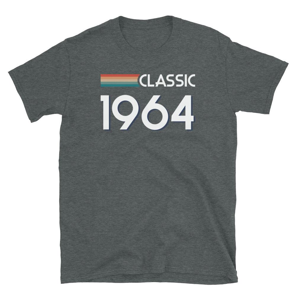 

Classic Retro Inspired Graphic Birthday 1964 Vintage Short-Sleeve Unisex T-Shirt S