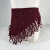 Breathable Hollow Knit Triangled Scarf For Layering Lightweight Multipurpose Shawl For Women Men And Kids