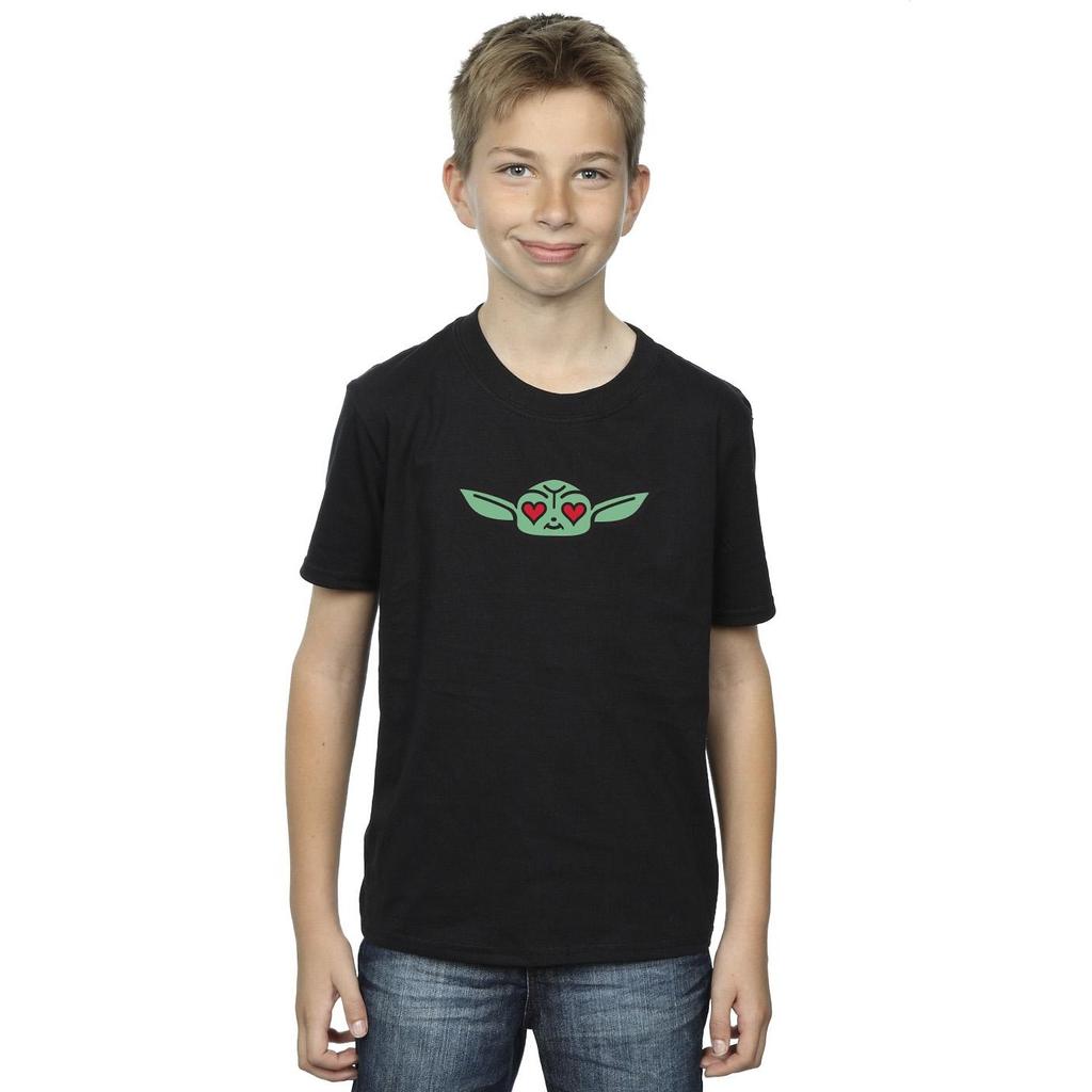 Star Wars Boys The Mandalorian Grogu Heart Eyes T-Shirt