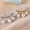 Temperament Pearl Brooch Trendy Musical Note Corsage Collar Pin Anti-exposure Buckle Pin Accessories for Women